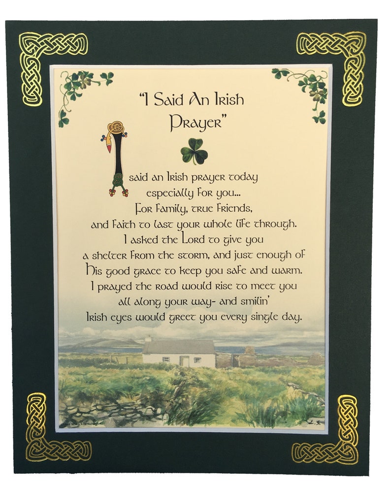 I Said an Irish Prayer Framed Irish Blessing Personalize Etsy