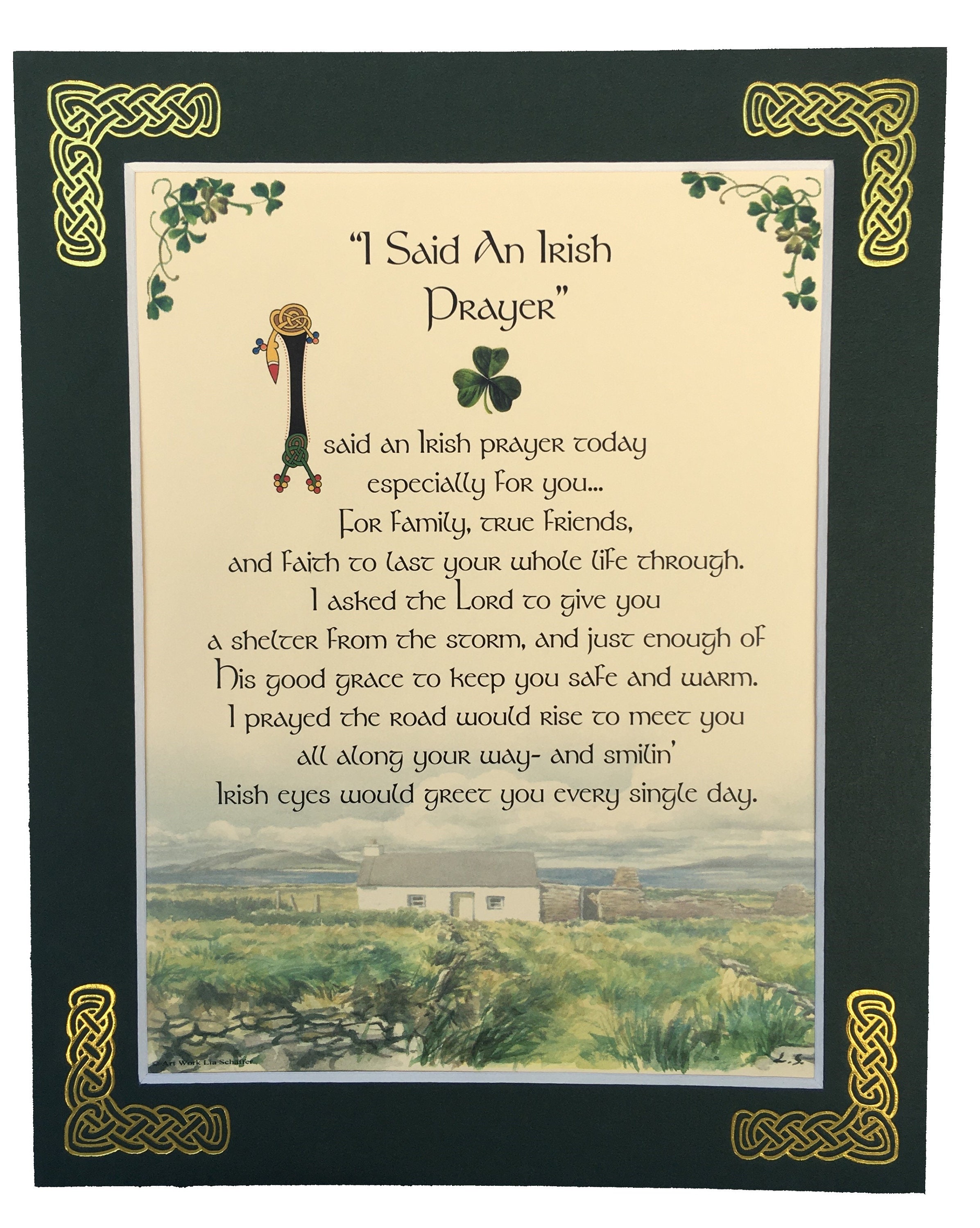 The Lord's Prayer In English and Gaelic - 8x10 Nepal