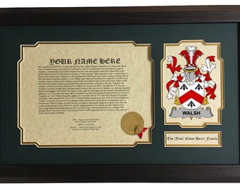 Walsh Coat Of Arms Etsy Walsh Coat Of Arms Etsy