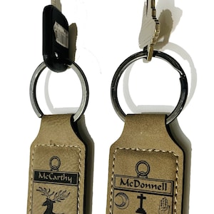 Family Crest Key Chain, Coat of Arms Key Chain