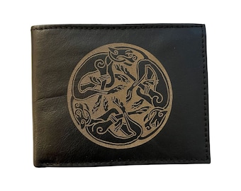Celtic Hound Knot Wallet, Leather Wallet