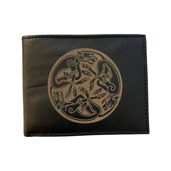 Celtic Hound Knot Wallet, portefeuille en cuir