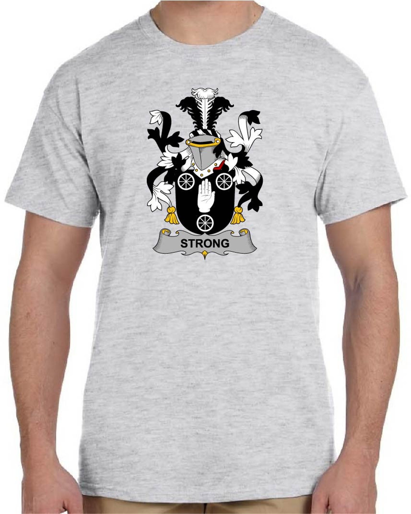 Strong Coat of Arms Family Crest T-Shirt Ash Gray or White | Etsy