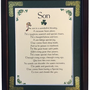 Son, Son Gift Personalized, Personalized Framed Poem, Gifts for Son, Son Picture Frame, Son Gift Idea,