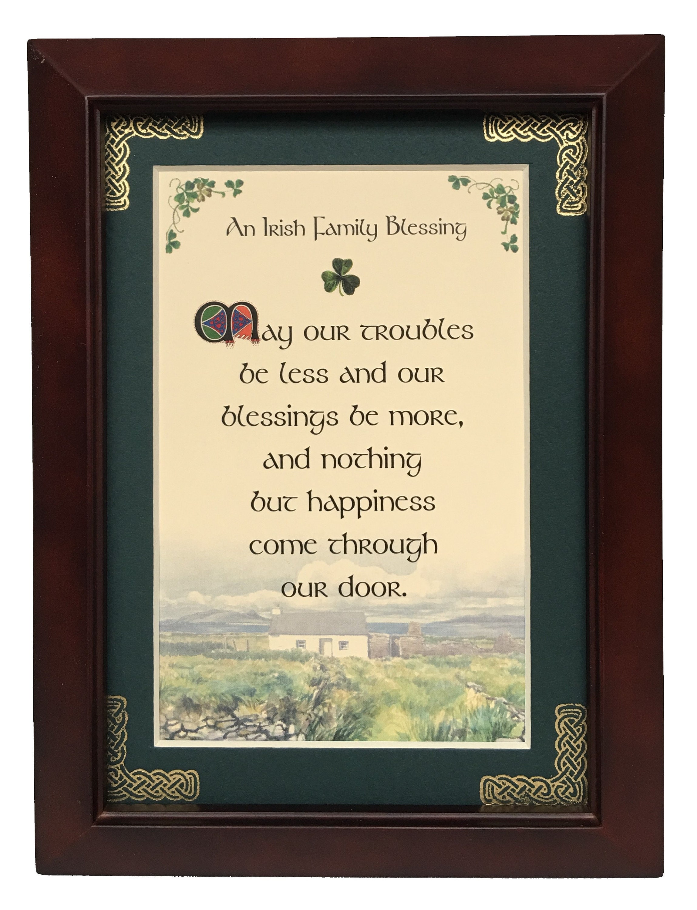 Irish Family Blessing Personalized Framed Blessing Irish Etsy