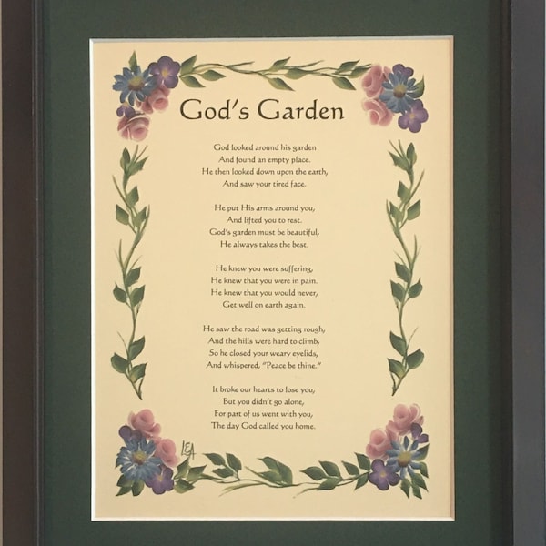 Gods Garden Poem - Etsy