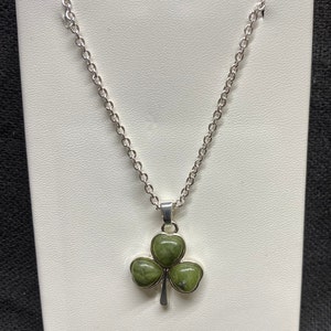 Shamrock Connemara Marble Necklace