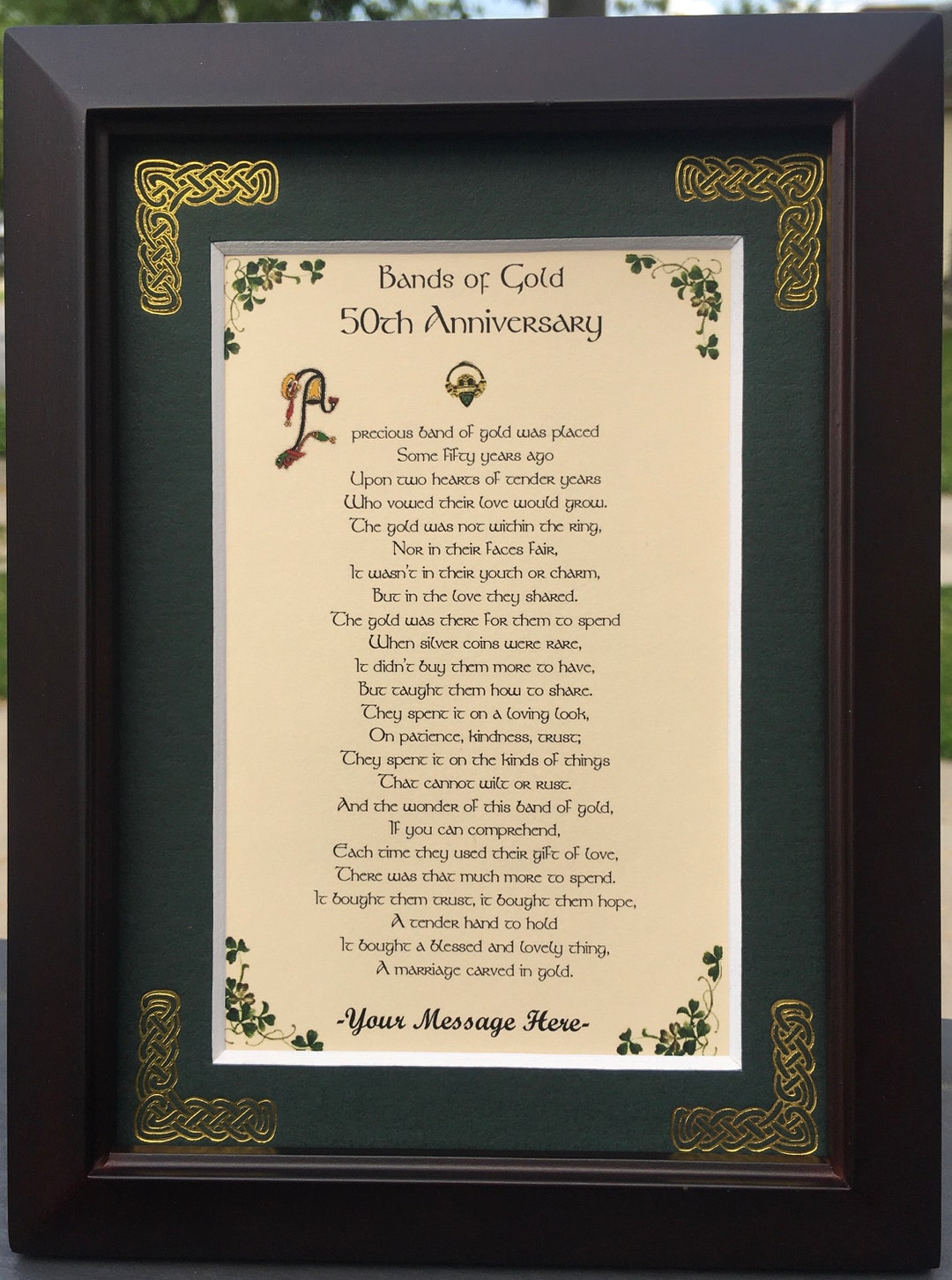 Anniversary 50th, Personalized Blessing Framed, Anniversary 50