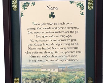 Nana,  Personalized Blessing Framed, Size 5x7 or 8x10