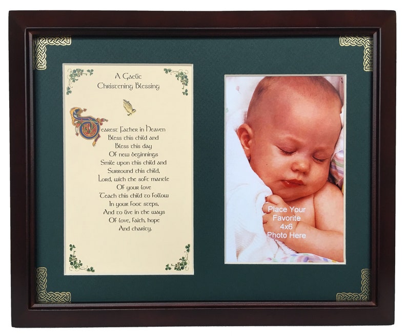 Baby Blessing Framed Christening Gift Personalize With Etsy