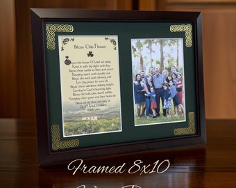 Bless This House O Lord we Pray Keep it safe by Night and Day. Personalized Blessing Framed.
