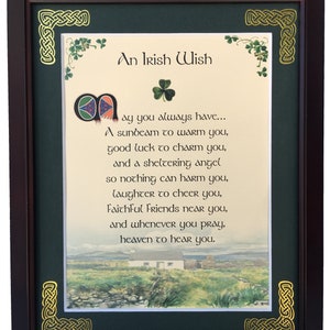 An Irish Wish, Personalized Blessing Framed,