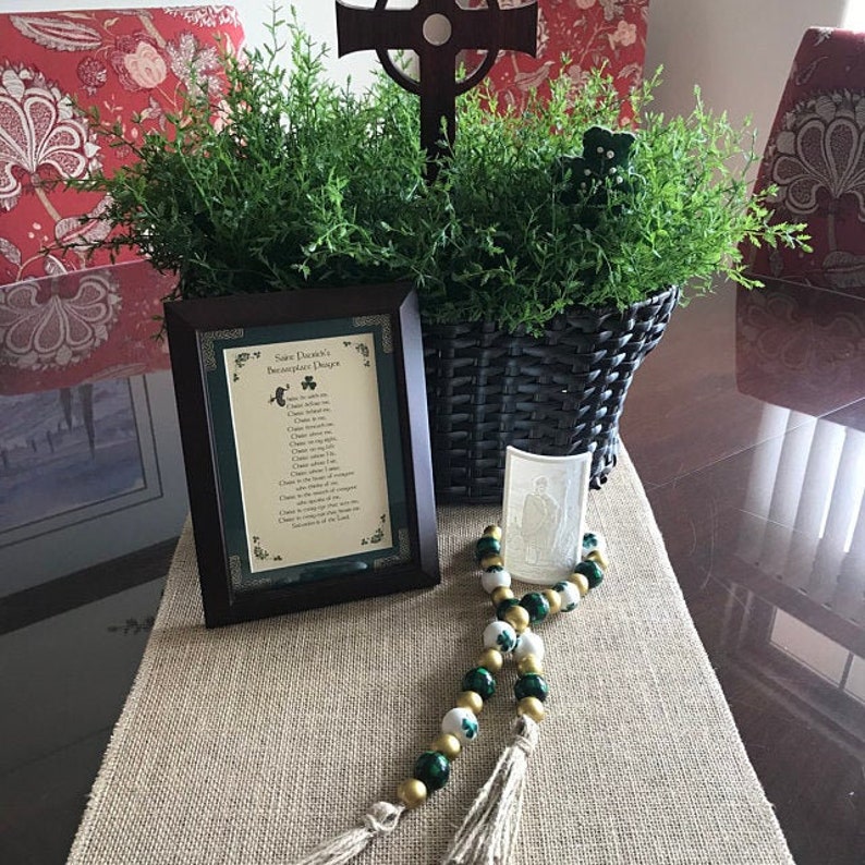 Saint Patrick's Breastplate Prayer - Framed Irish Blessing - Personalize with Name, Date, Custom Message image 2