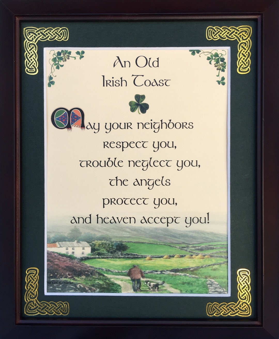 An Old Irish Toast, Personalized Blessing Framed, Irish Blessing, Irish