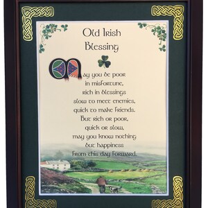 Old Irish Blessing, Personalized Blessing Framed