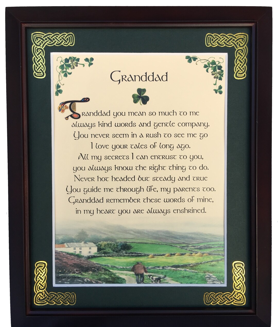 Granddad, Personalized Blessing Framed, Grandad Gift, Granddad Birthday ...