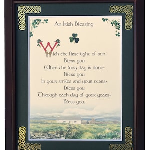 An Irish Blessing, Personalized Blessing Framed