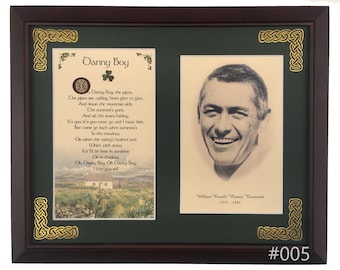 Danny Boy - Bereavement Memorial Keepsake Frame - Personalized name date and message
