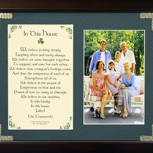 In This House, Personalized Framed Blessing, In This Home, Irish Blessing, Irish gifts, Irish gifts women, Irish gifts friend, Photo Verse