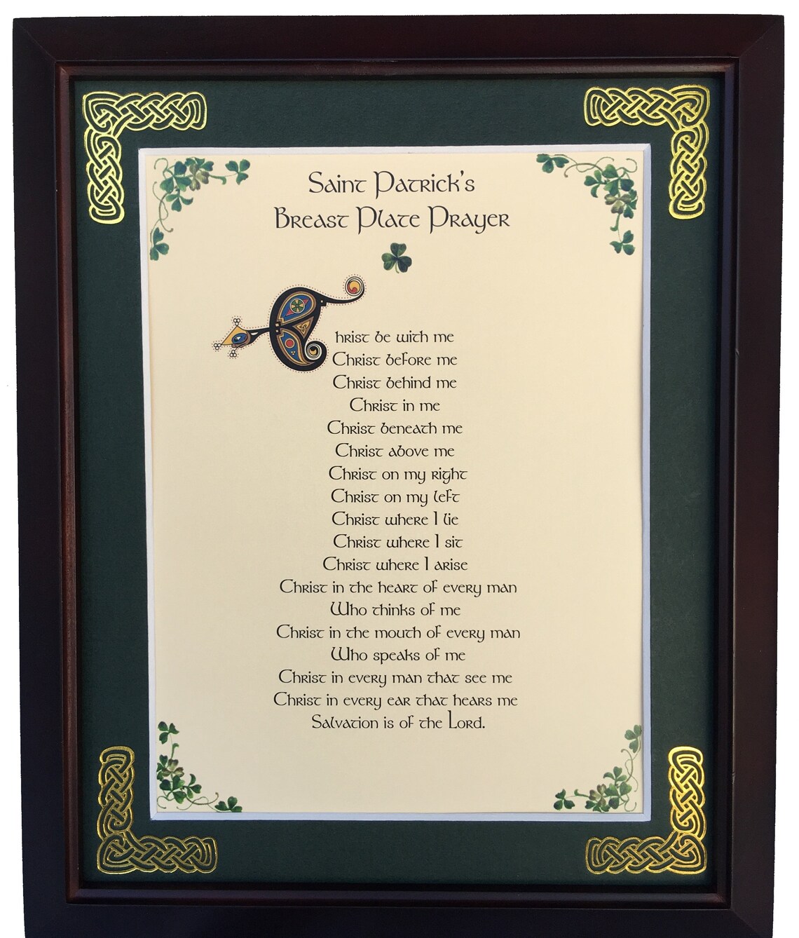 Saint Patrick's Breastplate Prayer Framed Print | Etsy