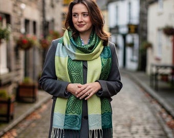 Clare – Celtic Woven Pashmina Scarf - SC#13