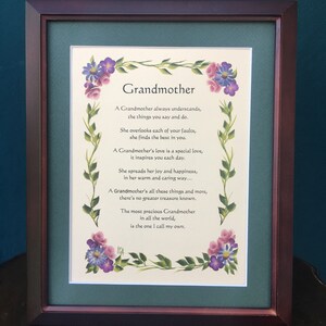 Grandmother Personalized Gift, Grandmother Blessing, Grandmother gifts, Grandmother Frame, Grandmother Blessing Inspirational