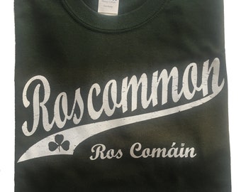 County Roscommon Unisex Crew Neck T-Shirt Forest Green
