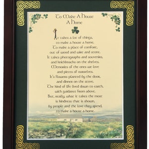 To Make a House a Home, Irish Blessing, Personalized Framed Blessing, Irish gifts, Irish gifts for women, Home Gift, New Home, House Warming