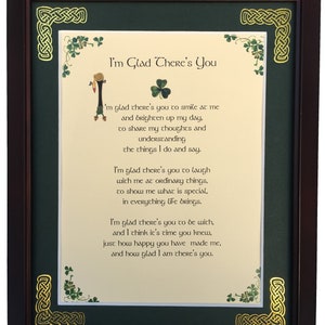 Love of my life, I'm Glad There's You, Personalized Blessing Framed Gift