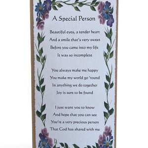 A Special Person - 12,7 x 25,5 cm große Holzplakette zum Aufhängen