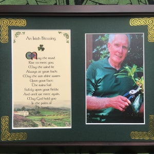 May the Road Rise - Framed Irish Blessing - Personalize with Name, Date, Custom Message