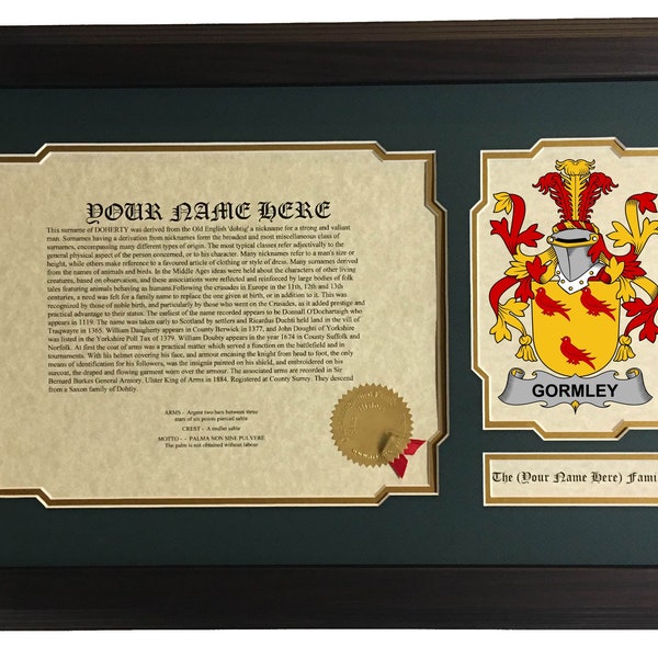 Gormley Coat of Arms Etsy