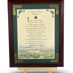 To Make a House a Home, Irish Blessing, Personalized Framed Blessing, Irish gifts, Irish gifts for women, Home Gift, New Home, House Warming