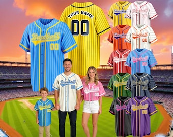 Custom Baseball Jersey Personalized Striped Baseball Shirt with Name Number Logo Suitable for Men Women Sports Uniform