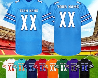 Benutzerdefinierte Fußball Trikot Personalisierte Team Name und Nummer Fußball Shirt Fußball Sportuniform für Männer Frauen Jugend Geschenk