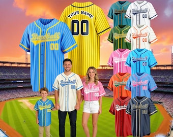 Custom Baseball Jersey Personalized Stitched Name Number Logo Striped Baseball Shirt Suitable for Men Women Sports Uniform