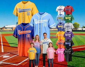 Custom Baseball Jersey Personalized Stitched Printed Baseball Shirt with Name Number Logo Suitable for Men Women Youth Child Sports Uniform