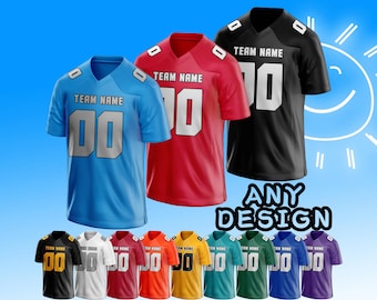 Custom Football Jersey Personalized Replica Uniform Gift Stitched Printed Your Logo Team Name Number for Men Women Kid Youth