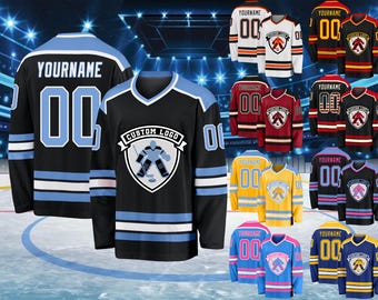 Custom Hockey Jersey Training Jersey Stitched Printed Name Number Logo Personalized Sports Uniform for Men Youth Women Hockey Jerseys