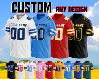 Custom Football Jersey Personalized Team Name Number Practice Jersey Customized Football Shirt for Men Woman Youth Kid