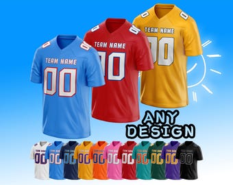 Maglia da calcio personalizzata, replica dell'uniforme, regalo con logo, nome della squadra e numero stampati e cuciti, per uomo, donna, bambino, ragazzo