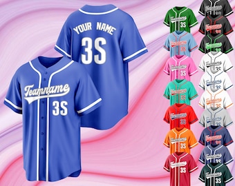 Custom Baseball Jersey Stitched or Printed Your Team Name Number Personalized Baseball Shirt for Men Women Kids