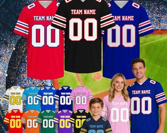 Maglia da calcio personalizzata con nome, numero e logo. Divisa da squadra personalizzata per uomo, donna e ragazzi.