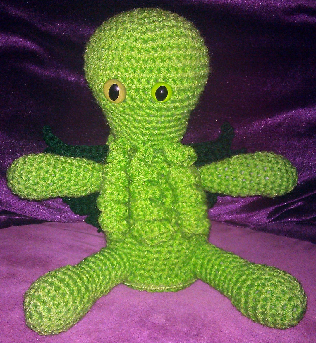 Crochet Pattern Cthulhu Cares a Lot Baby Cthulhu Dice Bag / Etsy