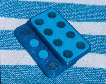 Fidget Slider Slim & Quiet (Clear Sky) Translucent Top/Bottom 3-Click / Haptic Slider / Fidget Clicker / Haptic Fidget / EDC Fidget