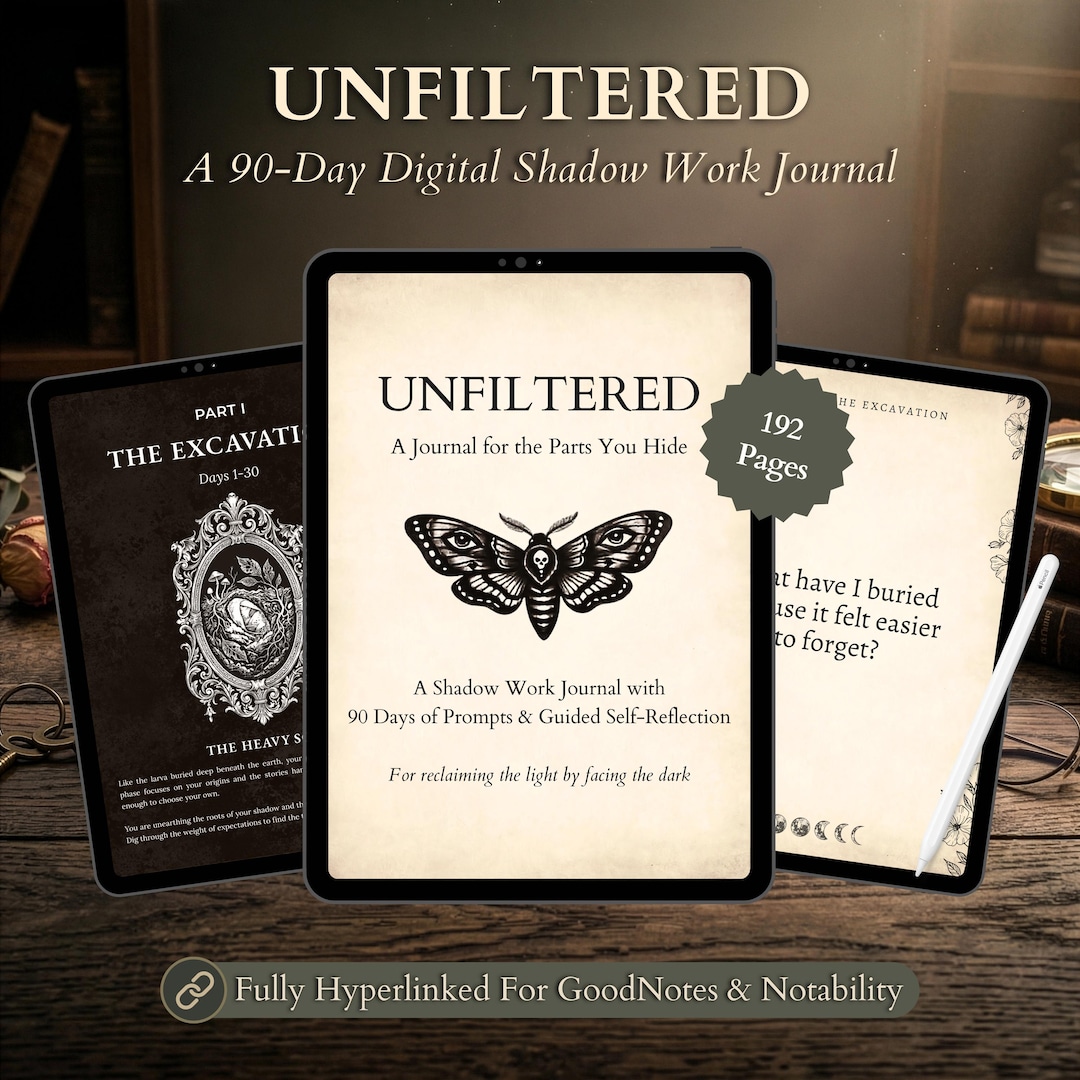 Digital Shadow Work Journal for Goodnotes & Notability, 90 Days of ...