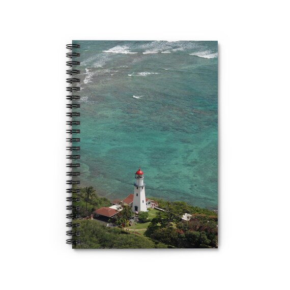 Diamond Head Lighthouse Hawaii Spiral Notebook - Ruled Line