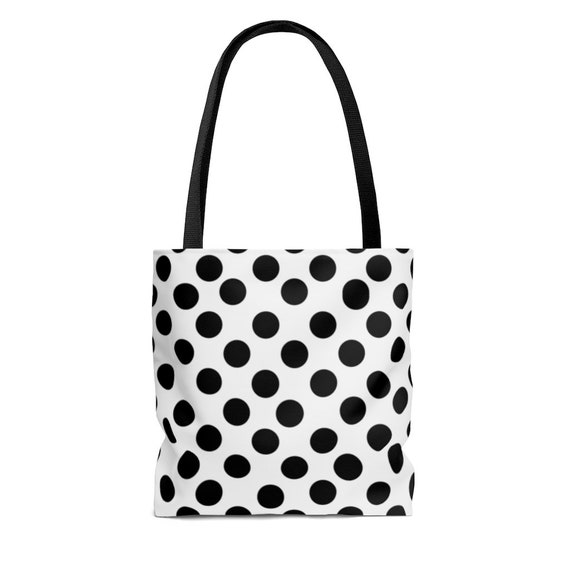 White with Black Polka Dots - Tote Bag
