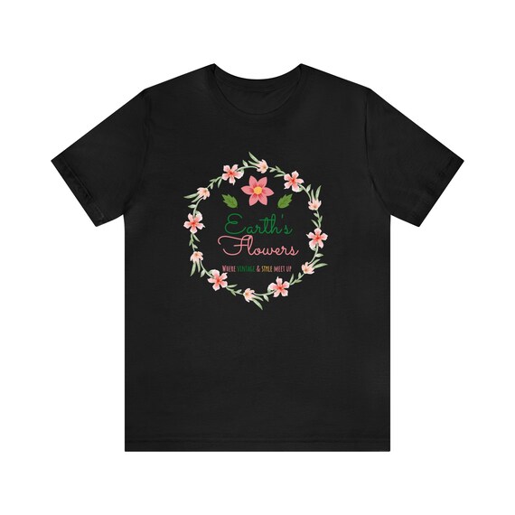 Earth's Flowers Signature Logo Short Sleeve Jersey Tee