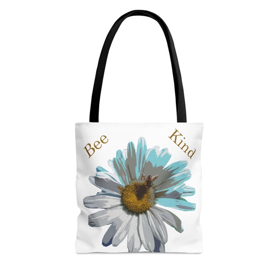 Bee Kind White Tote Bag